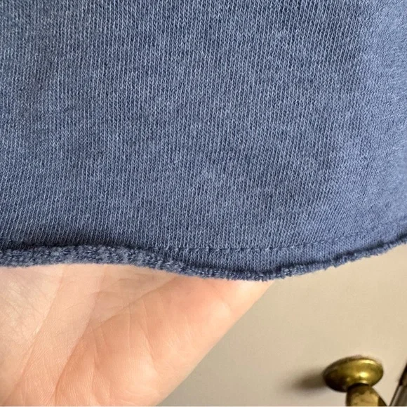 American Eagle Outfitters Soft Blue Graphic Cropped Sweatshirt - Picture 4 of 5